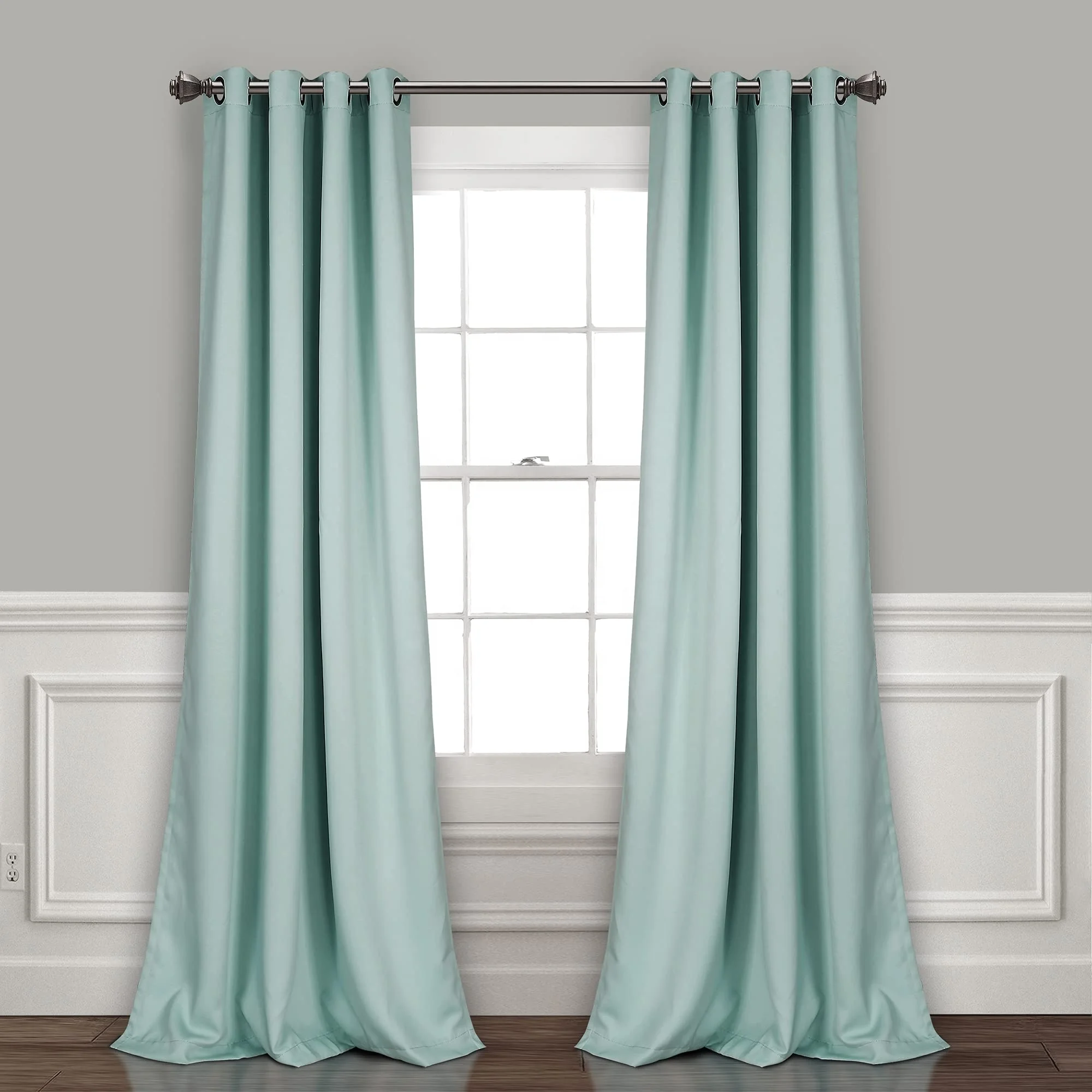 Bindi Wholesale Classic Modern Design Blue Long Curtains Thermal Insulated Window Curtain Drapes For Dining Living Room