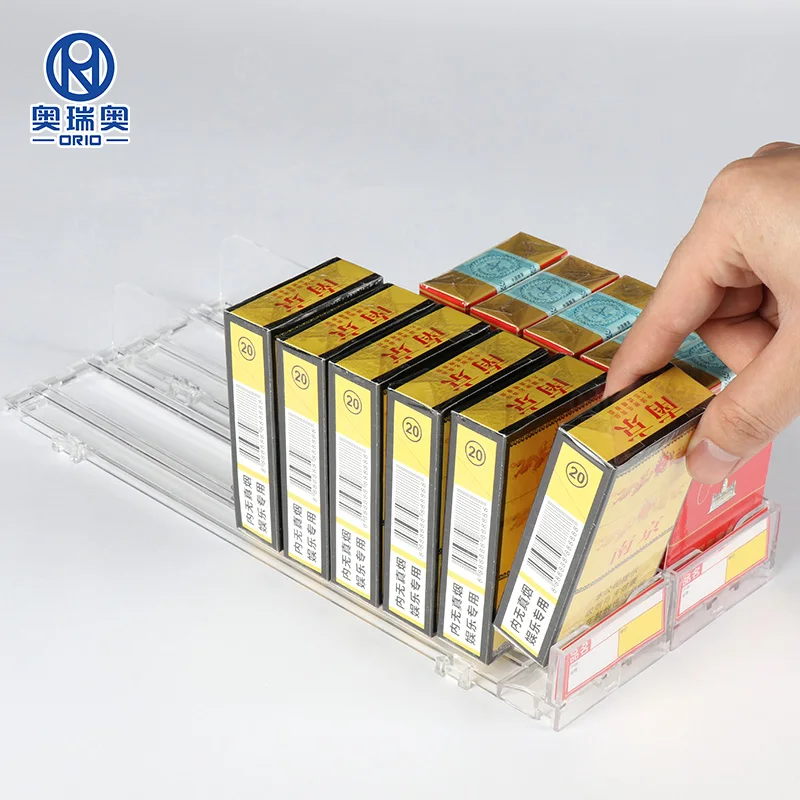 Customized different size shelf pusher system display racks