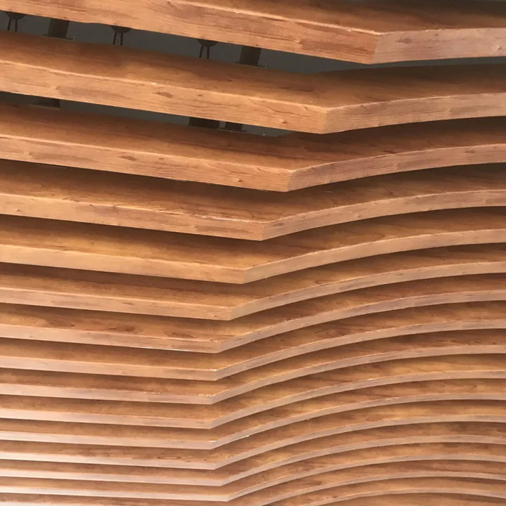 High Quality Fireproof Wood Cover Aluminium U Shape Acoustic Ceiling Panel Decorative Baffle Ceiling Metal Tiles