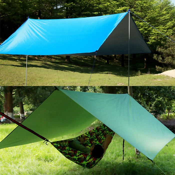 2022 50 Light Sunshade Pop up Rain Beach Tent Portable Premium Outdoor Shade Sun Shelter with Sand Fly Camping Tarp