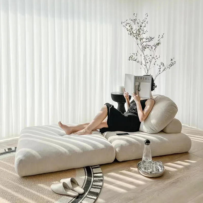 Nordic modern small square small apartment modern simple living room single sofa chair splicing combination tofu lazy sofa