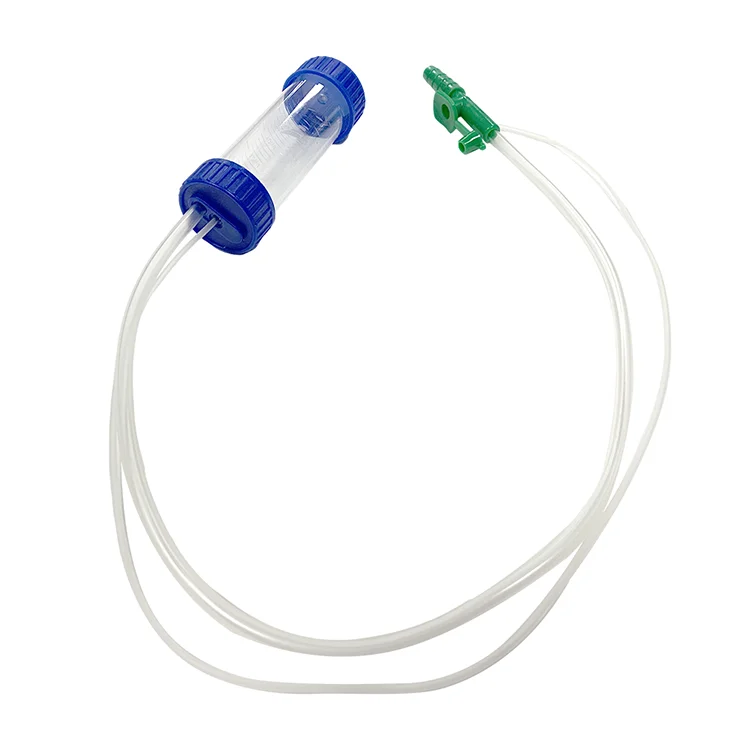 wholesale custom plastic medical sputum container disposable mucus extractor collector with suction catheter
