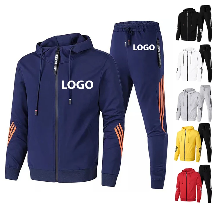 Wholesale Workouts Slim Fit GYM Clothing Two Piece Sportswear Sweatsuit Track Set Running Sport Men Training Jogging Wear Suit