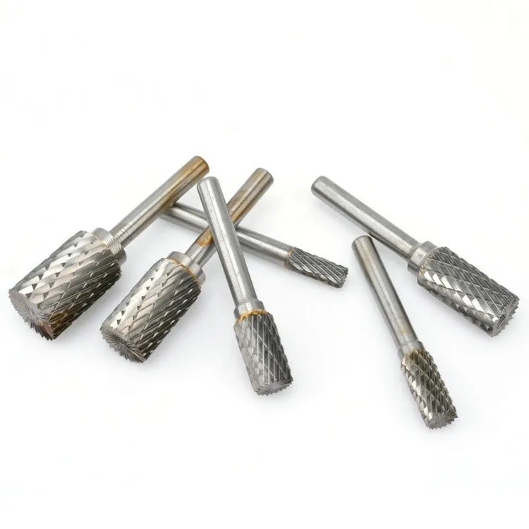 Standard Cut Tungsten Carbide Cutter Blade Rotary Burrs  Cylindrical Carbide Drill Bits From RUIIXIN TOOLS