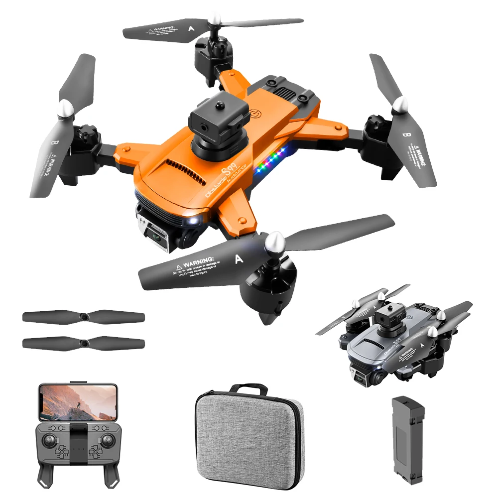 Best Quality Drones Small Mini Foldable Long Range RC Flying Distance Control Motor Wifi HD 4K Video Camera S99 Pro Drone