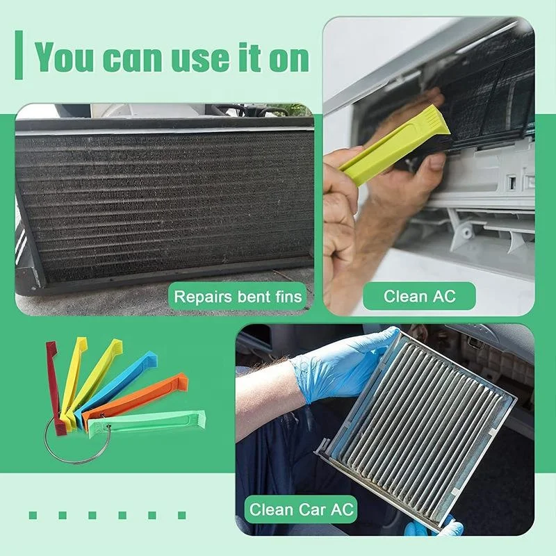 Air Conditioning Accessories For Home Bedroom Portable Condenser Evaporator Cleaning Brush Air Conditioner Condenser Fin Comb