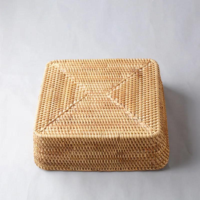 Vietnam Rattan Fruit Basket Home Fruit Plate Living Room Snacks Candy Basket Refreshment Box Coffee Table Storage Basket
