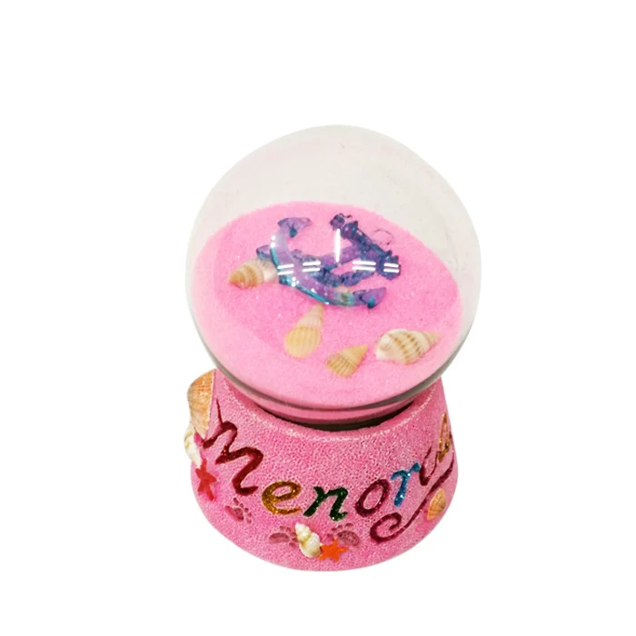 Mallorca & Menorca Souvenir Snow Globe With Sands and Plastic Accessory