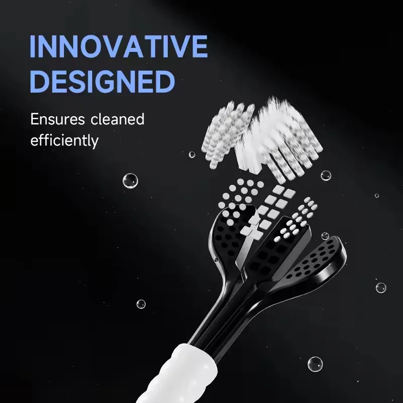 Comfortable Three Sided Toothbrush Complete Cover Toothbrush Triple-angle Clean Triple Sided Bristle Toothbrush Cleans All Sides