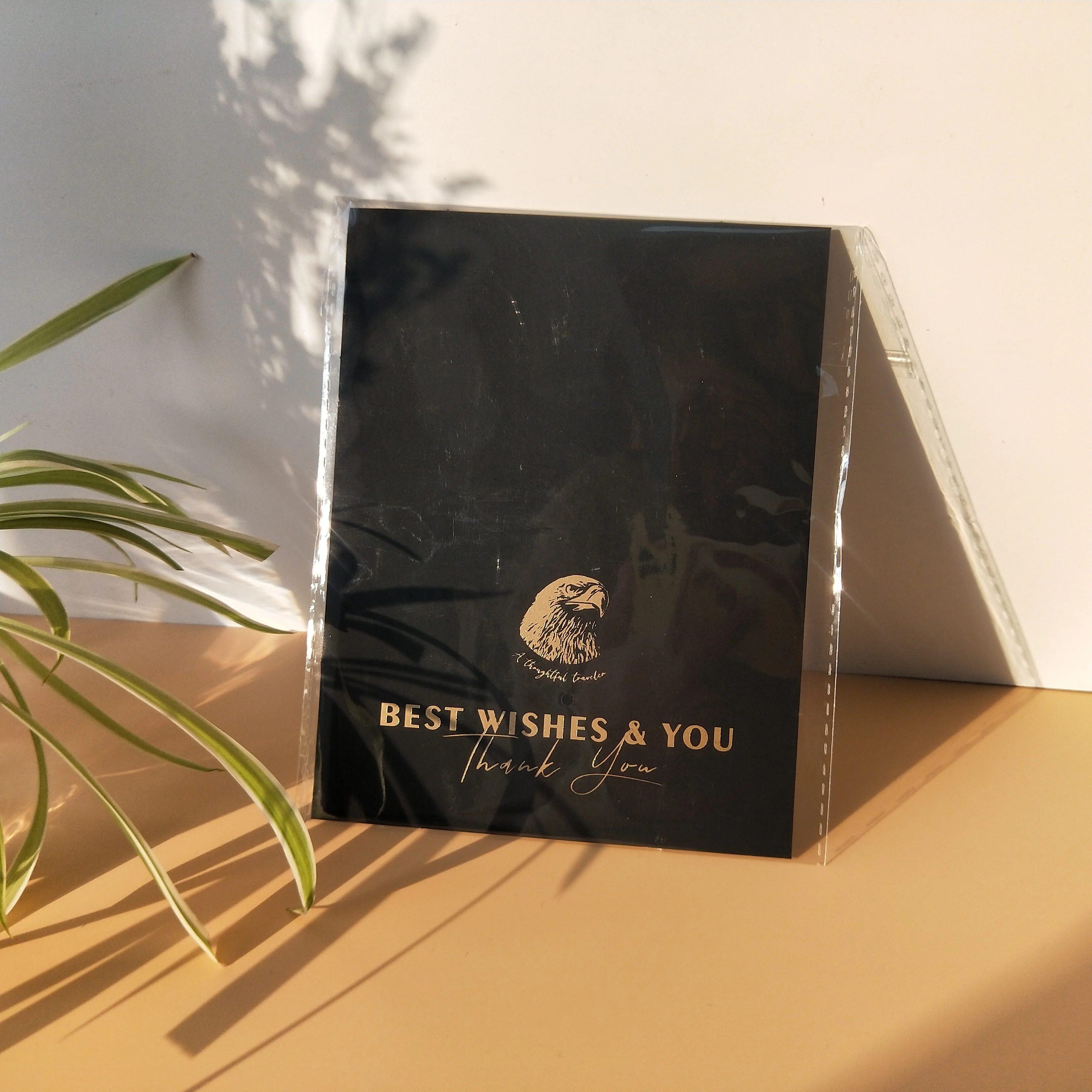Wholesale Gold foil printing Thank You Greeting Cards and Envelope for holiday packaging