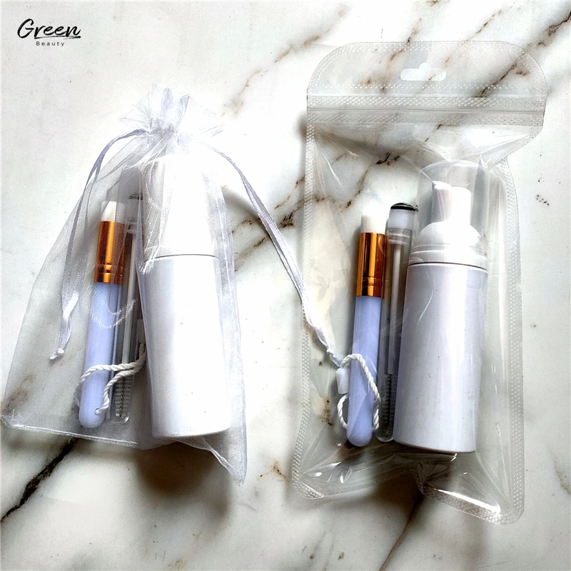 OEM Custom Logo Private Label Eyelash Cleanser Pump Design For All Skin Types Wholesale Price Eyelash Extension Foam Cleanser