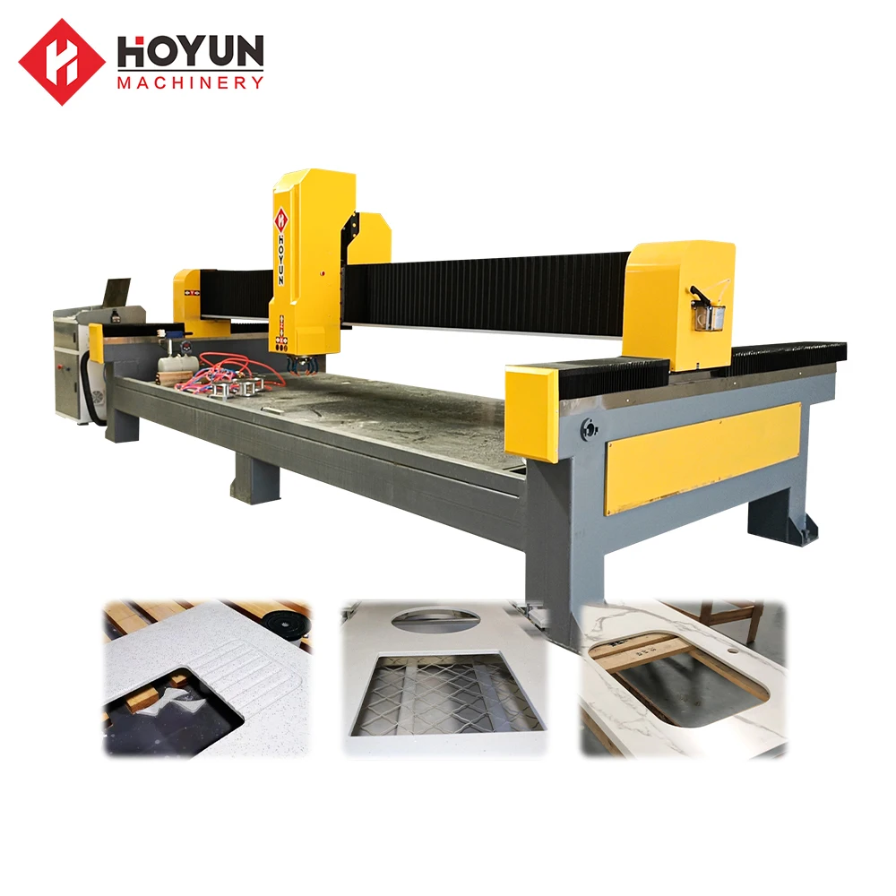 HONGYI stone countertop processing center CNC Sink hole Cutout cutting Machine for quartz marble granite cutting polishing