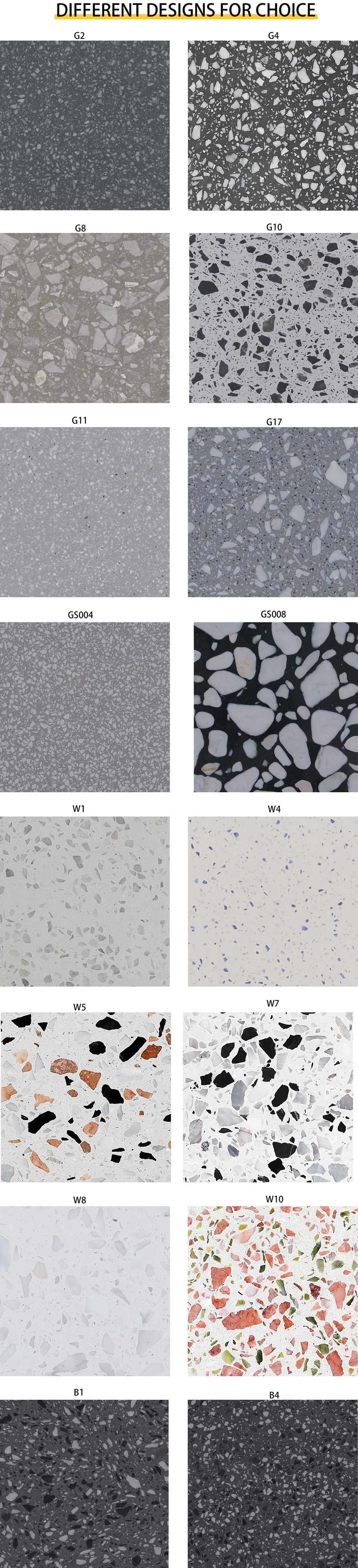 Brown terrazzo table artificial stone terrazzo coffee table kitchen countertop concrete terrazzo tile