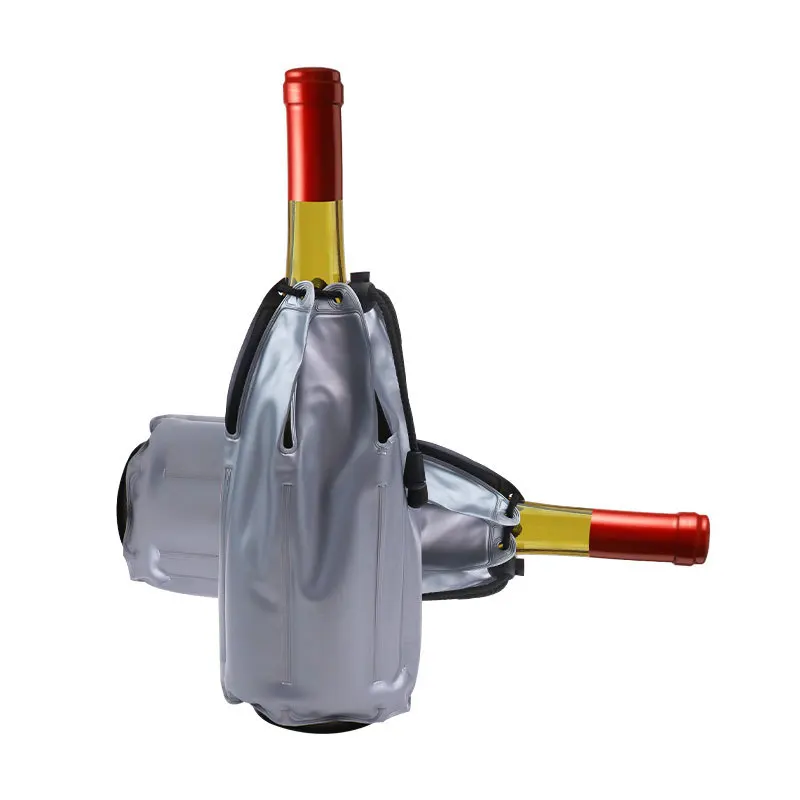 Wine Bottle Cooler Bag Champagne Beer Bottle Cooler Flexible Ice Bucket For Bottles Portable Reusable Gel Ice Pack
