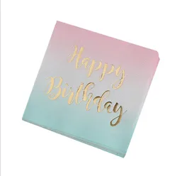 happy birthday Disposable beverage napkin