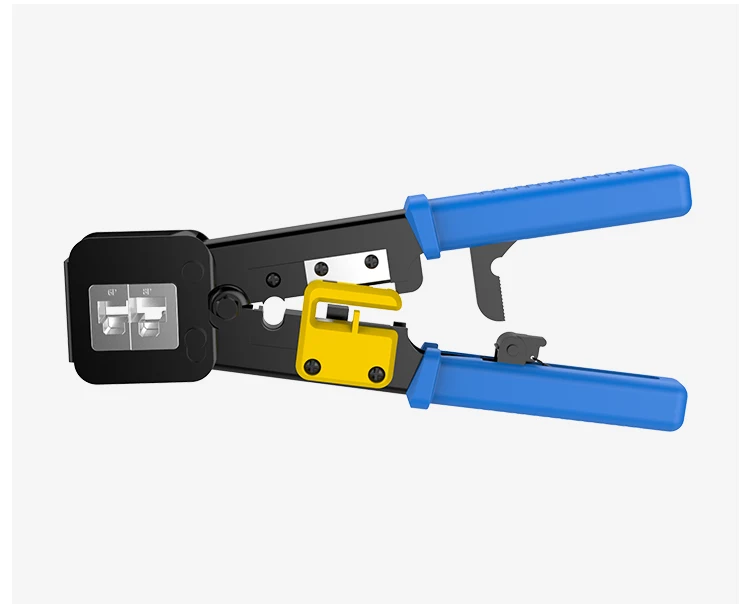 ZHEFAN Easy Wire Cutter Stripper Pliers Multi-tools Cat5e Cat6 Pass Through Crimper RJ45 Hand EZ Crimp Tool