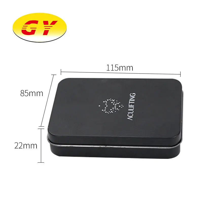 
2021 hot sale high quality black matte small tin box with lids for u disk box 