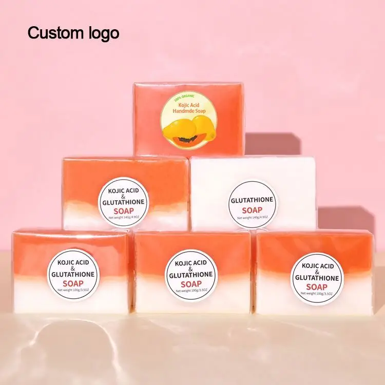 Заводская цена Быстрая доставка 100 г Осветление кожи ручной работы Kojic кислота папайя мыло