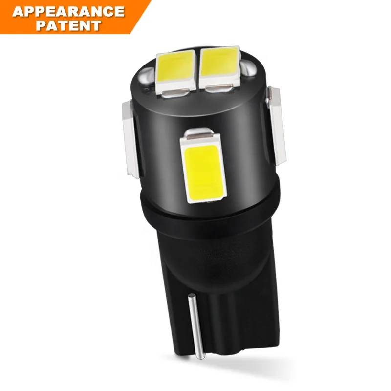 JIACHI FACTORY Super Bright Car W5W T10 Led Light Bulbs 194 168 5630 6SMD 12V White Auto T10 Led Strobe Interior Clearance Lamps