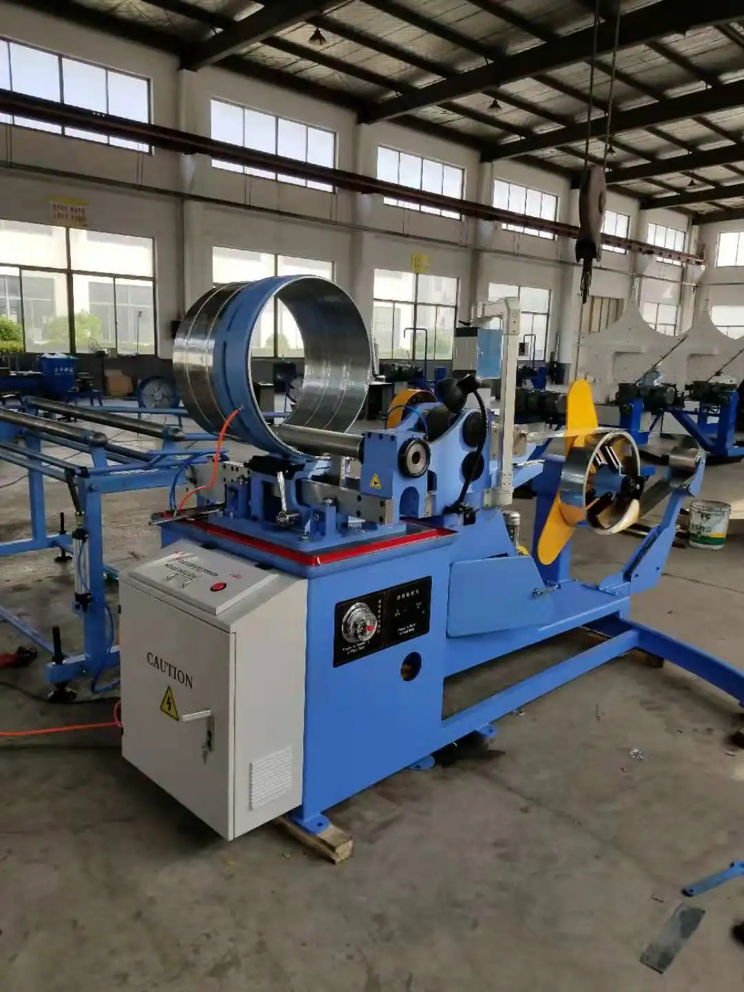 China factory directly sale Spiral round duct pipe forming making machine for HVAC air duct
