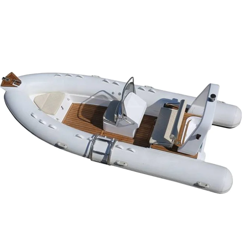 5M RIB Fiberglass Inflatable Boat With Front Bag And Control Station