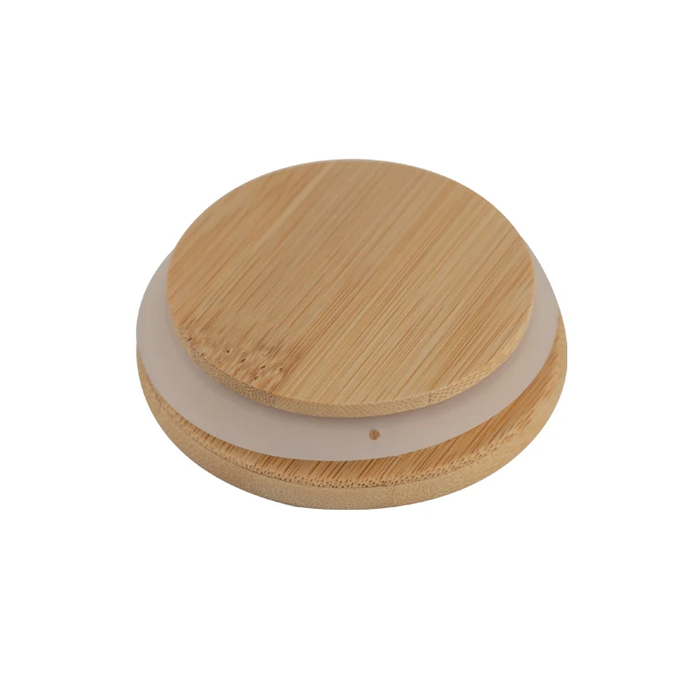 200ml 300ml frosted glass jar with bamboo lid glass jar for aromatherapy candle and body cream natural bamboo material