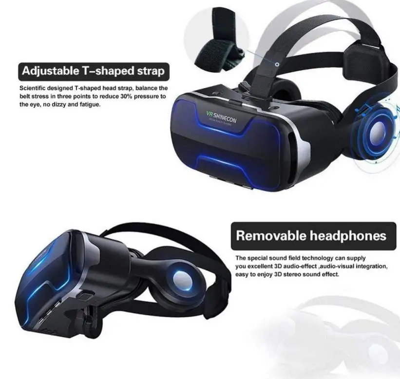  VR Shinecon G02ED 3D очки рассеивают тепло шлем стекло Виртуальная реальность гарнитура панорамная для 4 7-6 0 дюймов телефона