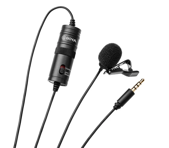 BOYA lapel Lavalier Microphone Condenser Recording Mic for Nikon Sony iPhone Canon Podcast