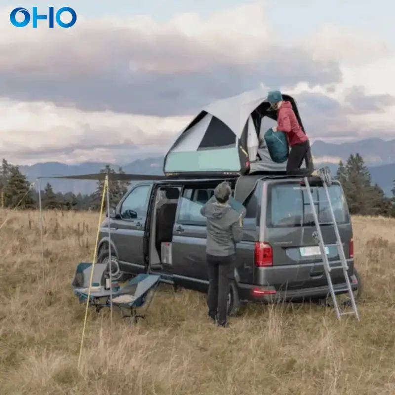OHO Portable Waterproof Air Roof Top Tent Inflatable Car Tent Compatible with All Van Type Vehicles