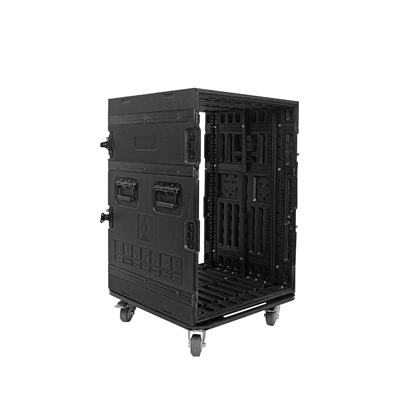 Yinyun Amplifier Effect Rack Flight Case Plastic ABS 8U Audio Rack Case with pulleys
