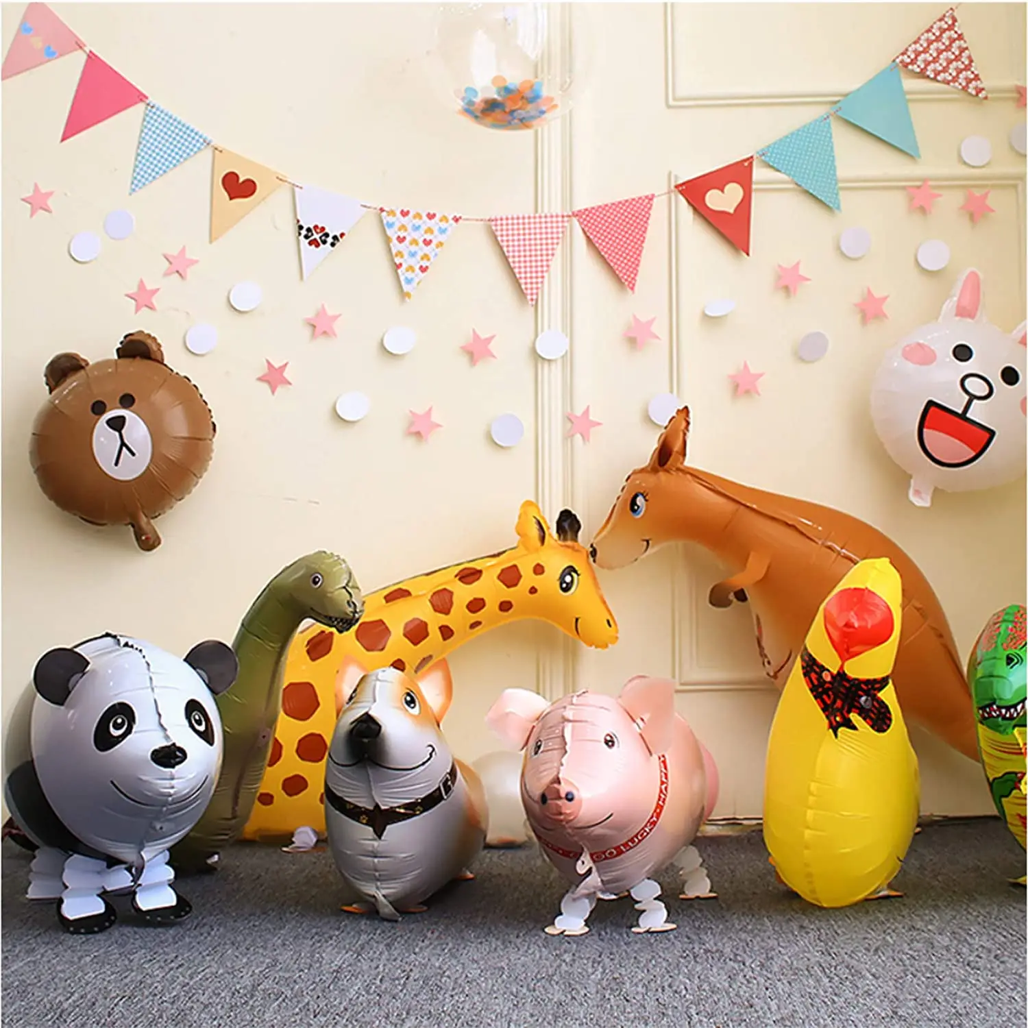 Walking Animal Penguin Balloons Forest Tiger Animals Birthday Supplies Kids Balloons Animal Theme Birthday Party Decorations