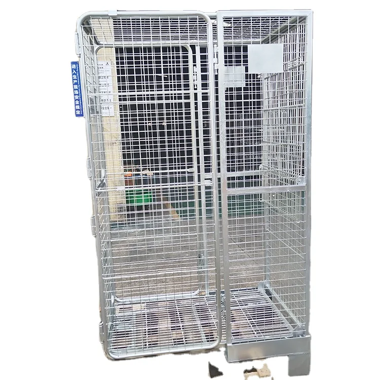 Custom CNC Service Custom CNC turning stamping  square easy folding big store warehousing Iron cabinets stainless steel cage  supermarket trolley