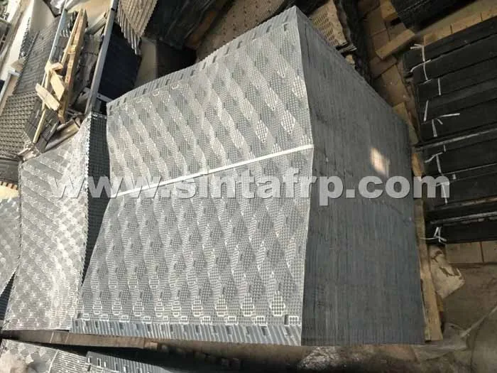 1000X1000mm Rigid PVC Sheet Fills Replacement cross flow cooling tower fill material