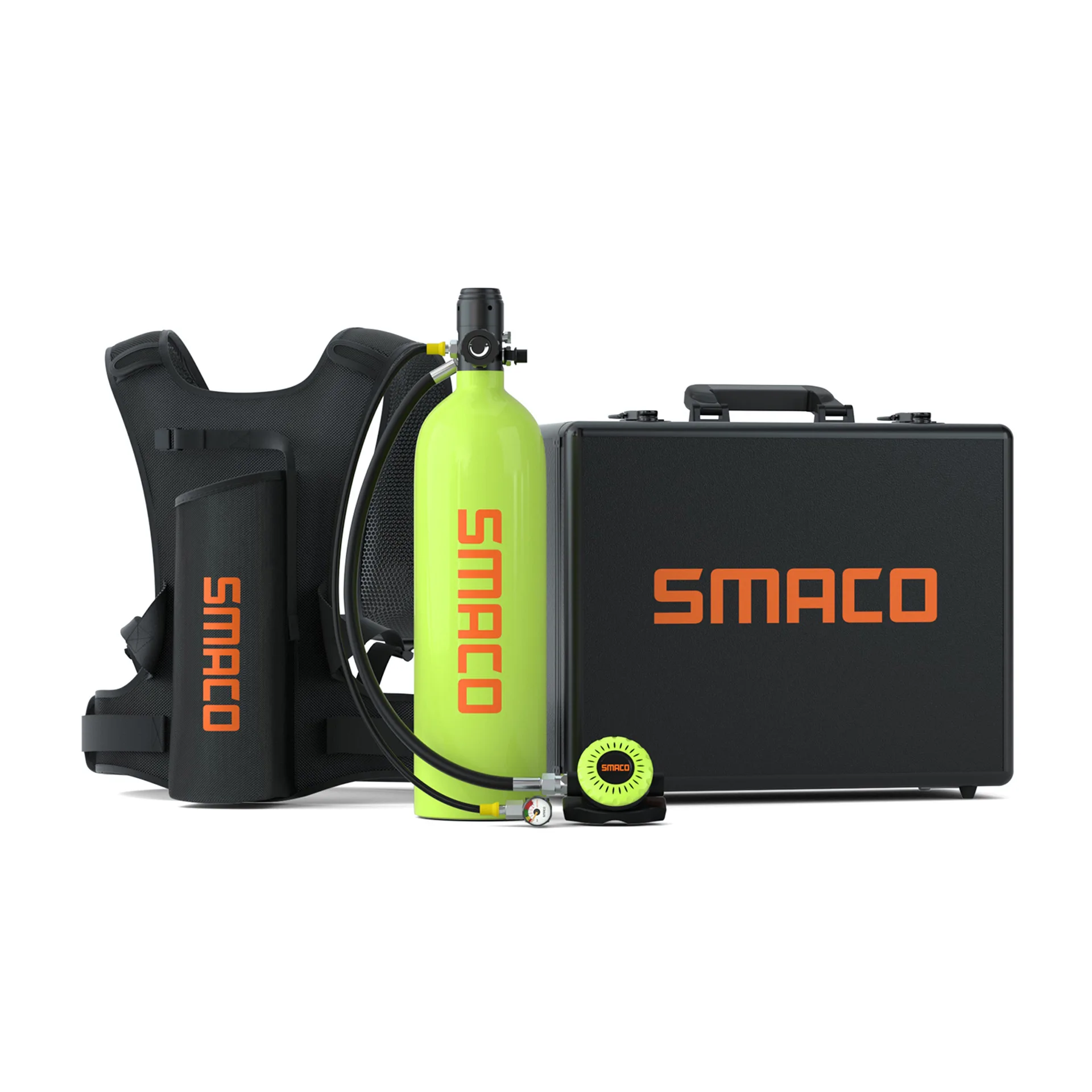 SMACO NEW SET S700Pro Scuba Recreational Diving 2L Scuba tank up to 25 Minutes Dive Underwater Breathing Diving Equipment Kit