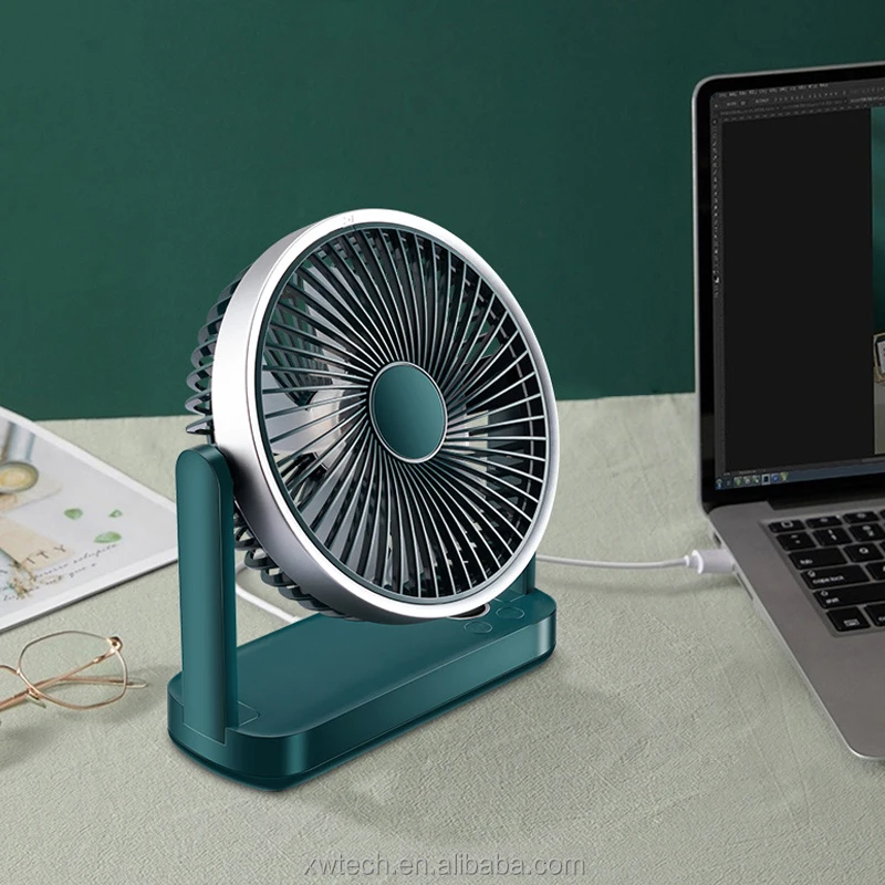 Portable usb student dormitory fan desktop small Digital DisplayTable Fancharging model quiet charging fan Popular fan in Korea