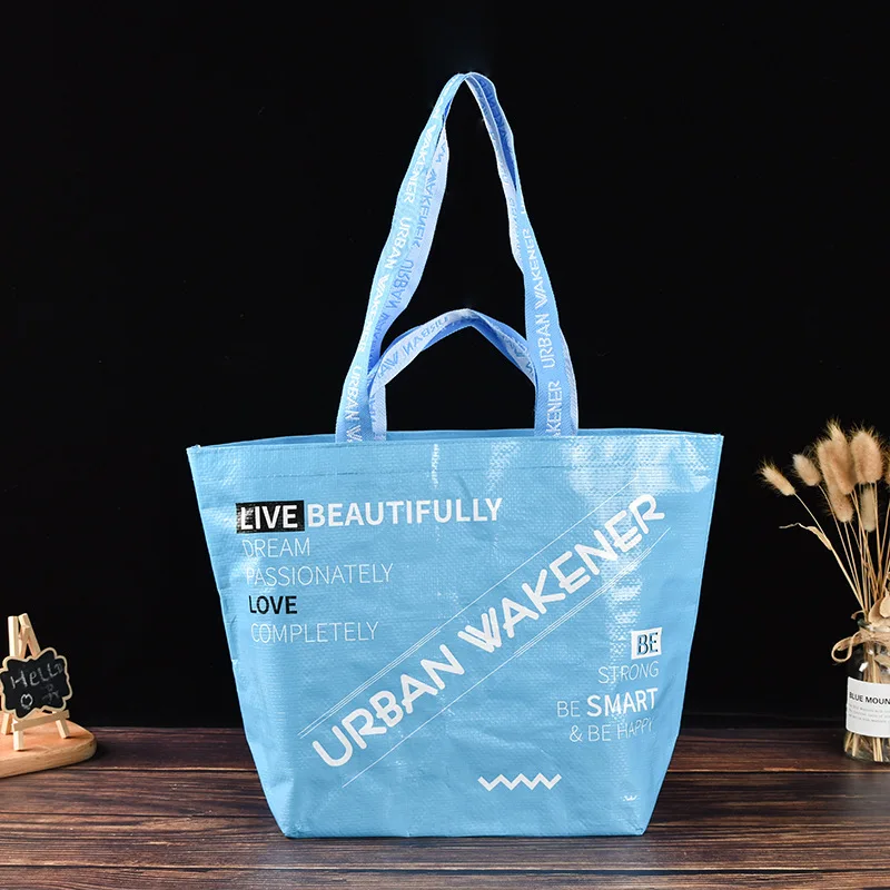Customised Promotional Recyclable Polypropylene PP Laminated Tote Shopping Carry Non Woven Fabric Bag