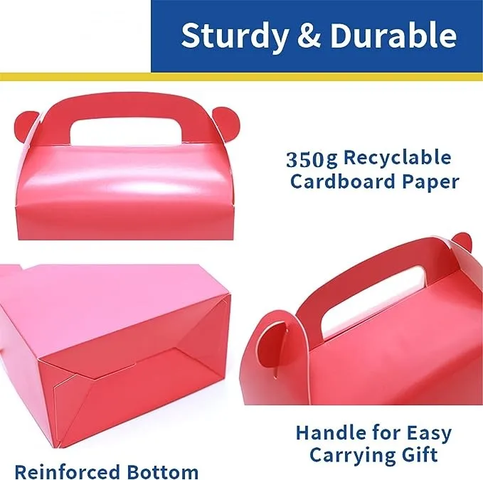 Candy Box, Gable Paper Gift Boxes with Handles for Barbie Party and Love Decoration Supplies