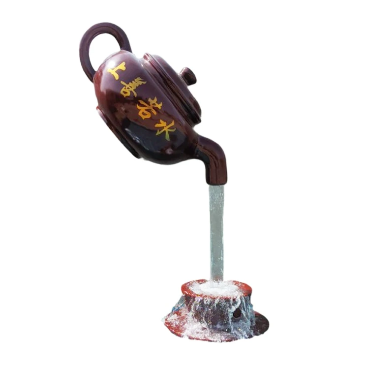 Chinese Style Outdoor Garden Decorative Large Water Floating Tea Pot Fountains With pots