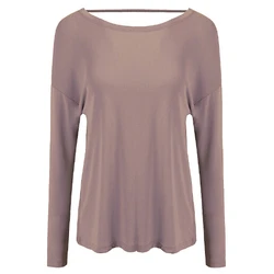 Private Label Long Sleeve Athletic Wear Fitness Loose Recycled Organic Yoga Clothing for Women