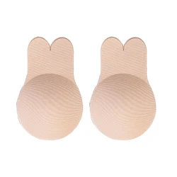 Reusable invisible lift up bra Strapless Lift Nipple Cover Silicone Rabbit Shape Nipple Sticker