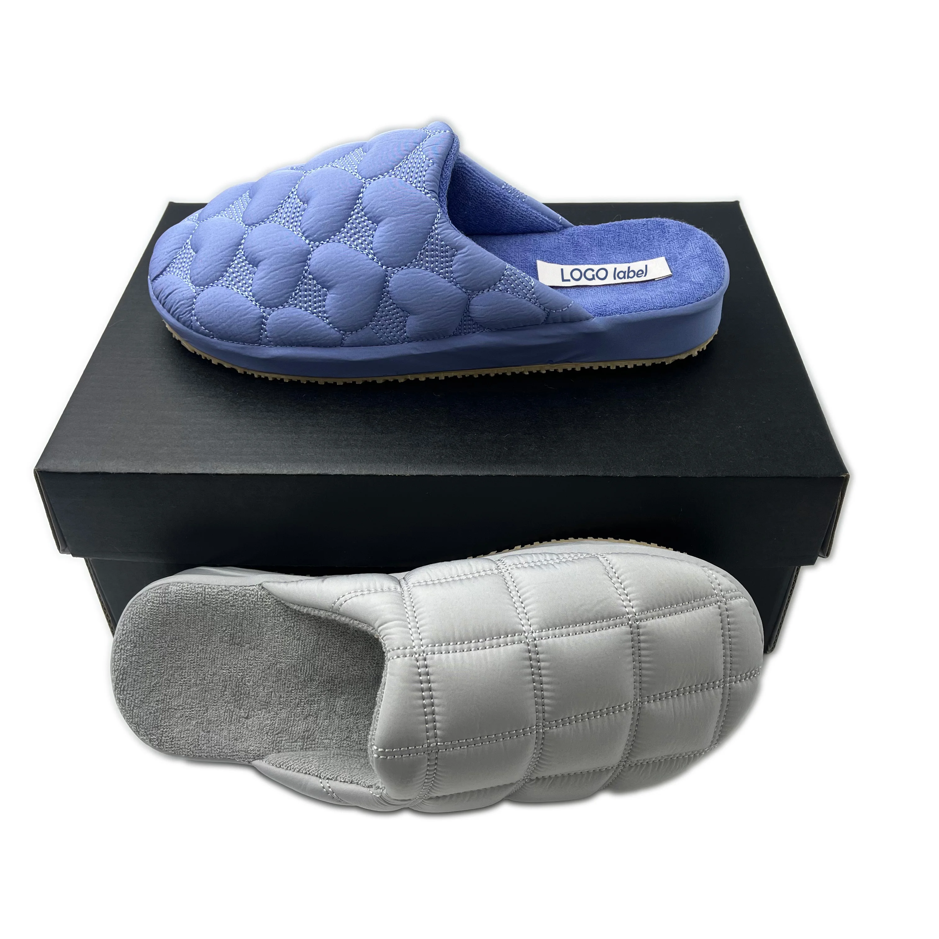 2024 New Arrival Customizable Summer/Spring Slippers with Quilting Upper Foot Bed Arch Insole and TPR Outsole for Home Use