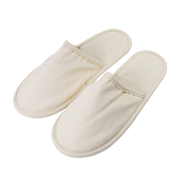 Eco-friendly Hotel Custom Slipper Fibre Thinned Cotton Slipper Degradable Eco Slippers