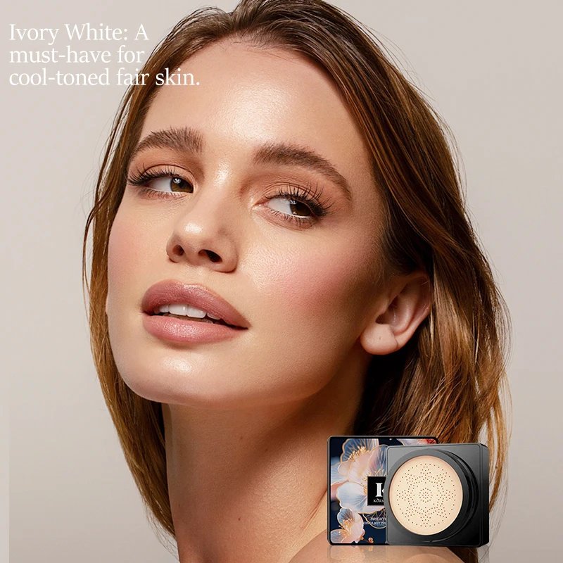 OEM KORMESIC Concealer Waterproof Whitening Air Cushion Foundation  BRIGHTENING LONG LASTING CUSHION-IVORY WHITE