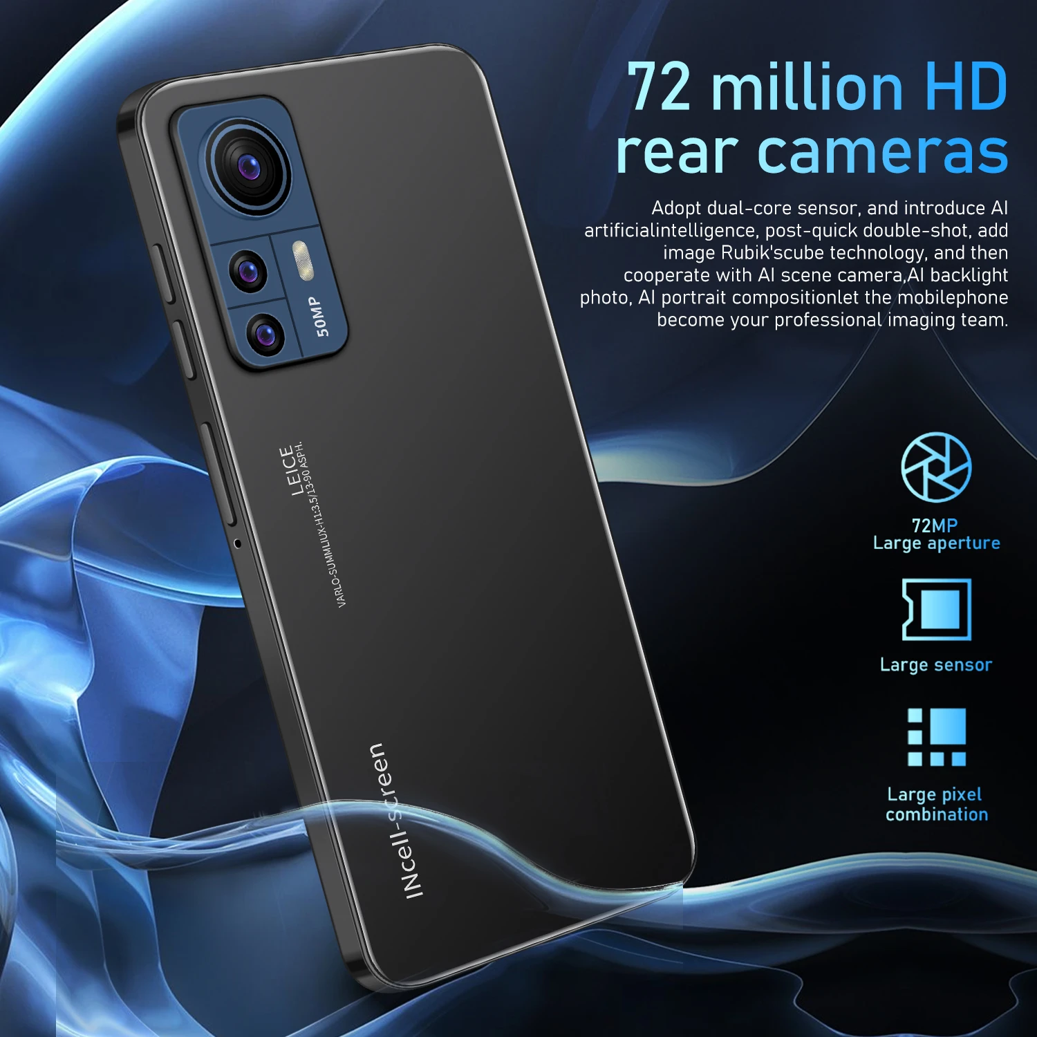 2024 Hot Selling M12 Pro Phone 6 7 Inch Screen Smartphone Dual SIM Android Phone Large memory smartphone