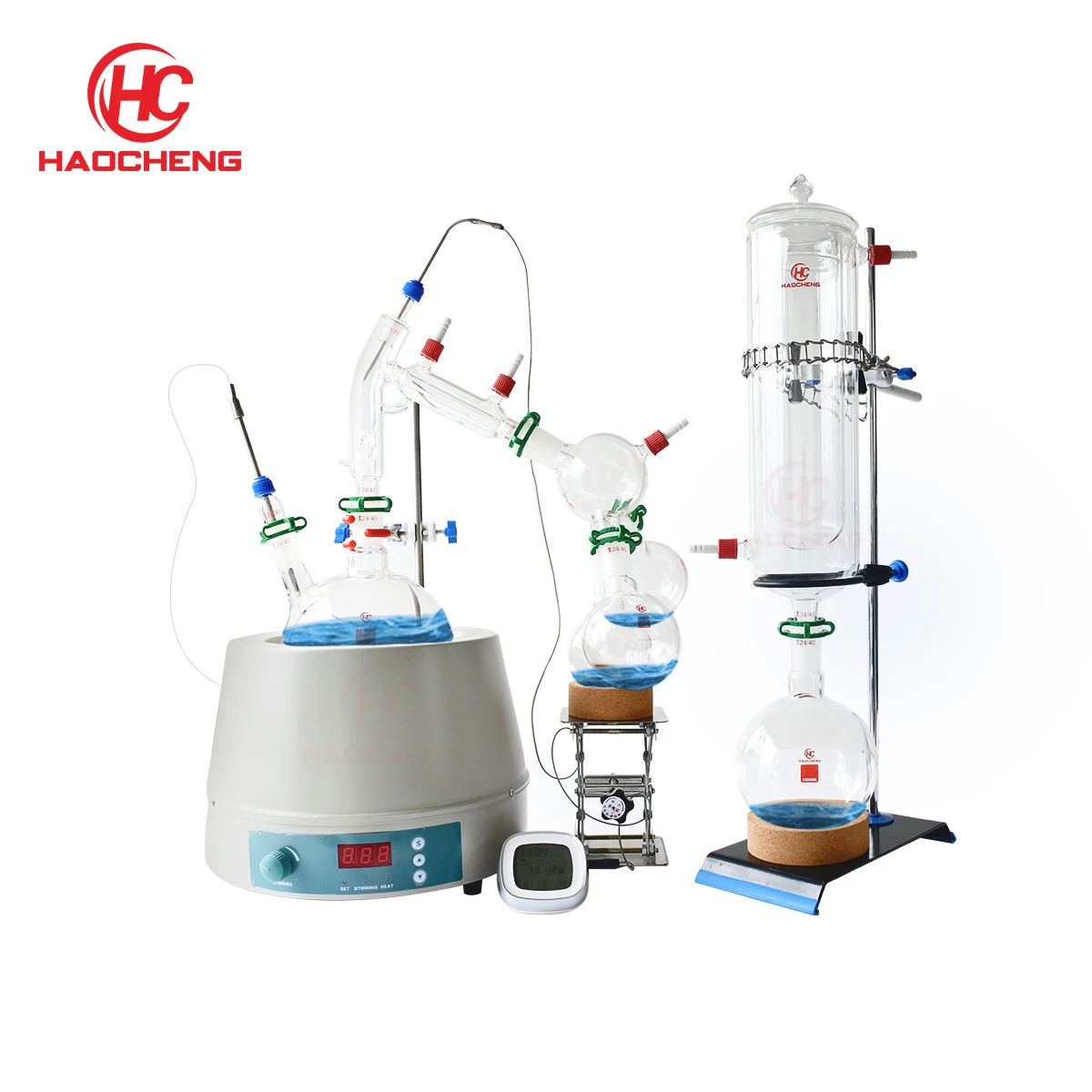 Laboratory Instruments Digital Display Distillation Extraction Essential Oil Extraction Kit 2L Short Course Distillation