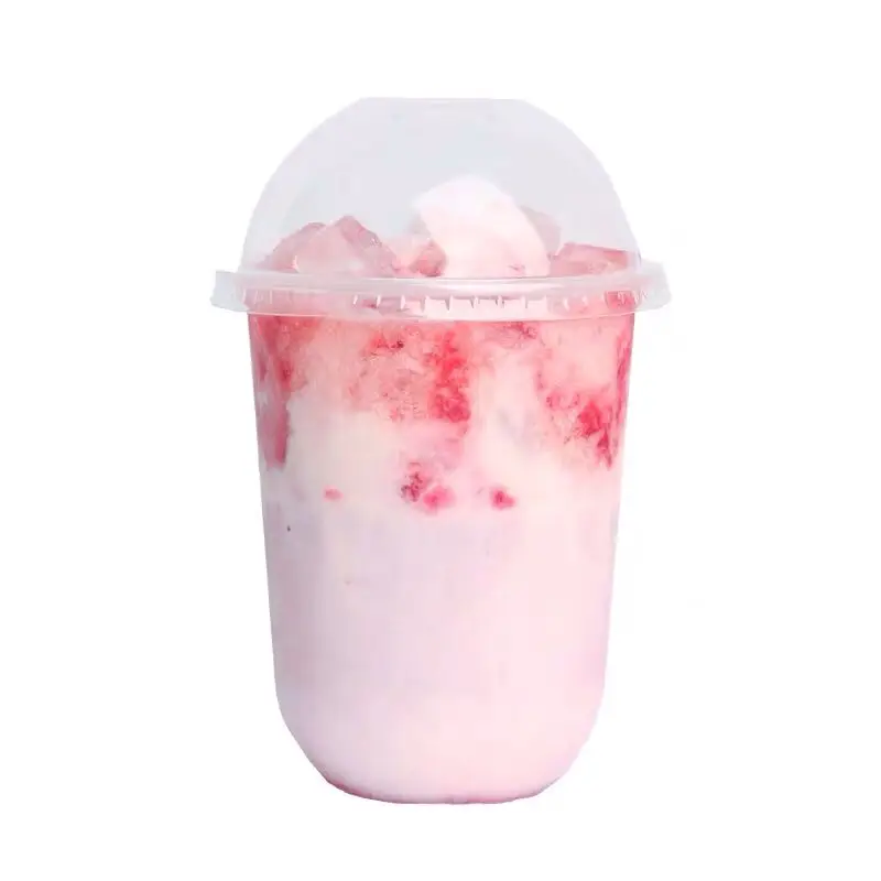 U shape 90-400 PP Clear injection disposable cup Custom 100% Compostable Disposable PP Cup