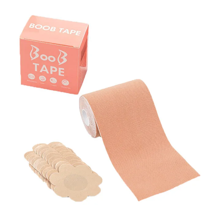 Wholesale Hypoallergenic Nipple Tape Cover 10 Pcs Petal Backless Nipple Cover Set Lift Up 10cm Bra Tape