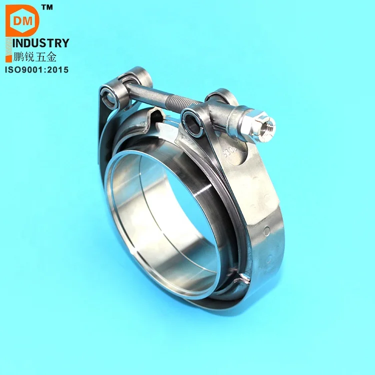 V-образный хомут с фланцами с логотипом на заказ, готовый к отправке от 1,5 до 6 дюймов