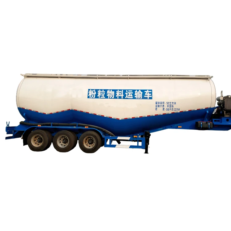 3 Axles 40 Tons 50 Tons 60 Tons Truck Carrier Bulk Cement Tank Cargo Powder Tanker For Sale