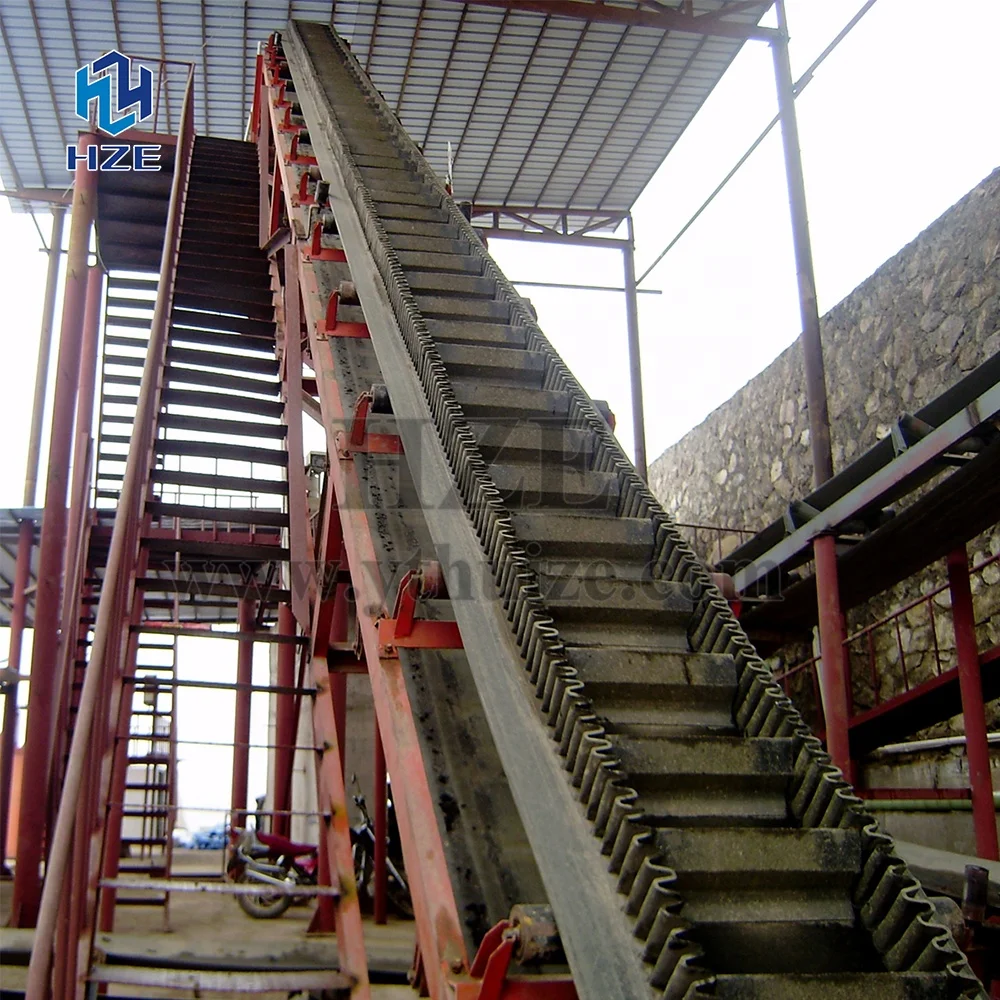 
Gold Ore Corrugated Sidewall Steep Angle Belt Conveyor 